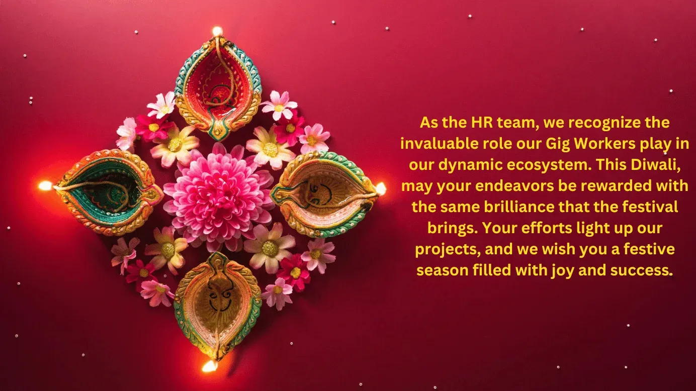 Diwali message for gig workers