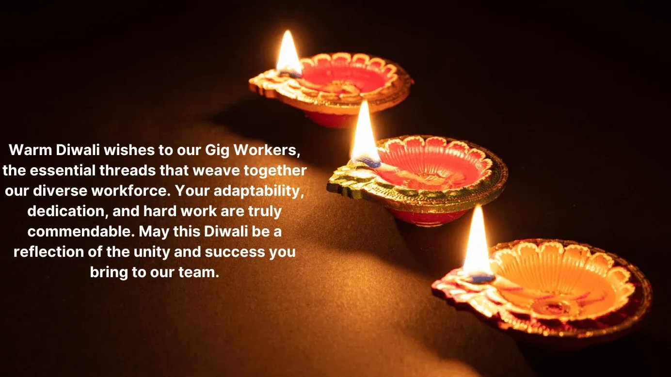 Diwali message for gig workers 3