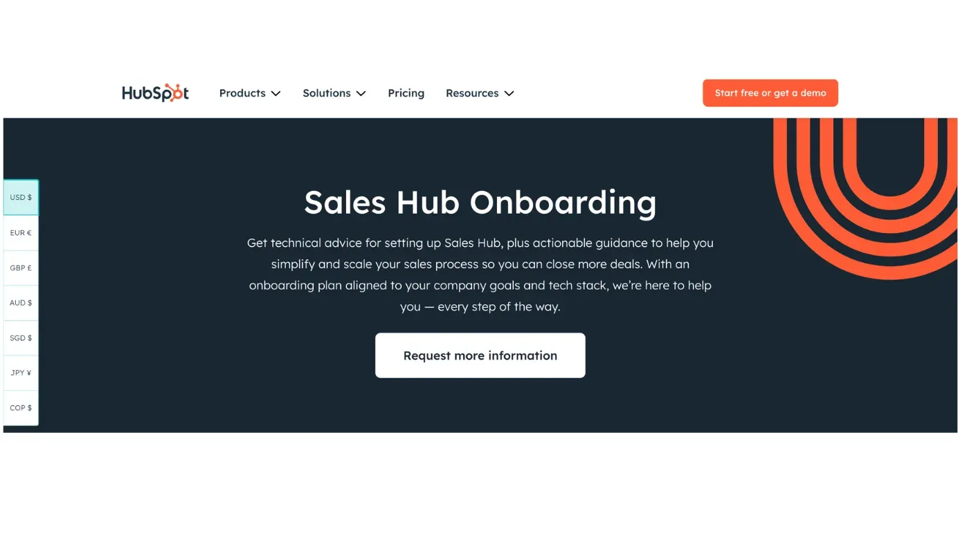 hubspot sales onboarding program