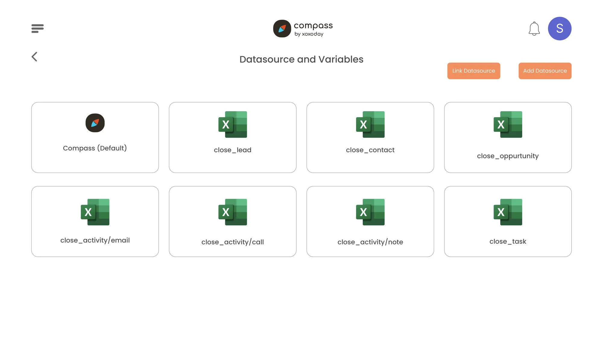 Compass integrated datasources and variables