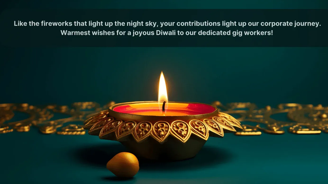 Diwali wishes to gig workers 2