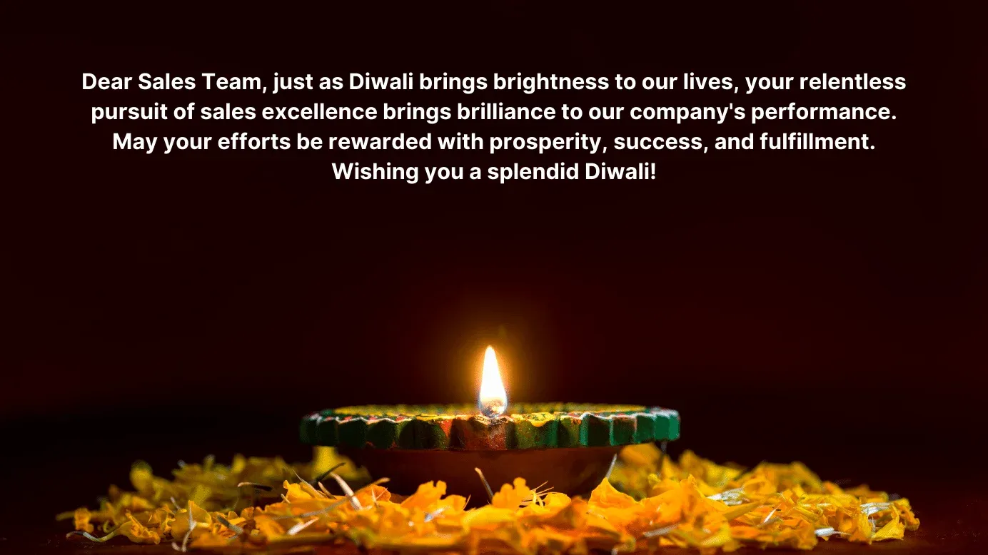 Diwali-Botschaft an das Verkaufsteam 5